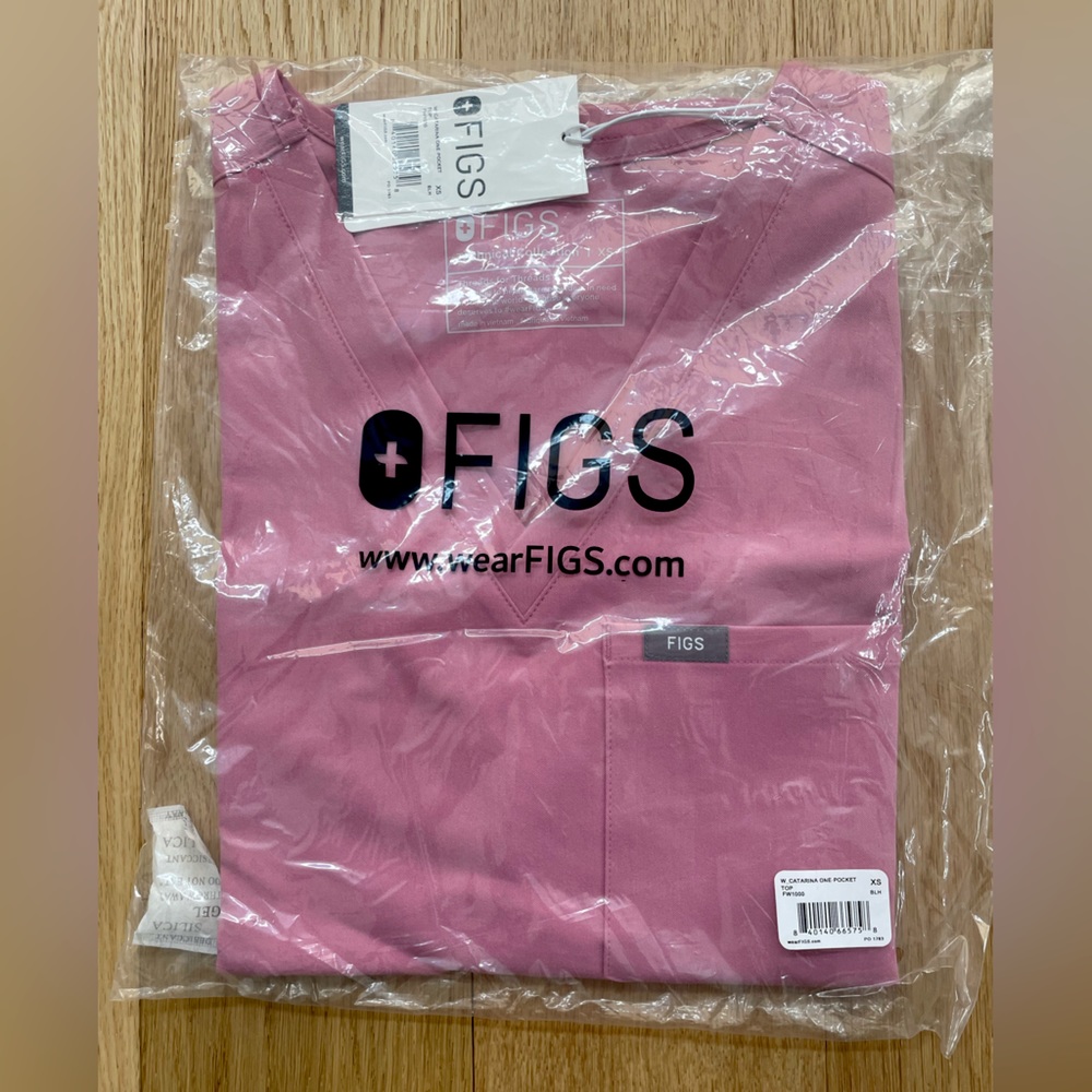 Figs Catarina Scrub top XS/Chalk Pink